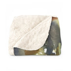 Siberian Husky Watercolor sherpa blanket by Tritan, folded