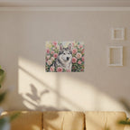 Siberian Husky Watercolor canvas print by Tritan, sofa wall