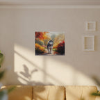 Siberian Husky Watercolor canvas print by Tritan, sofa wall