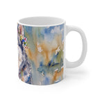 Siberian Husky Watercolor ceramic mug by Tritan, right handle