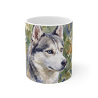 Siberian Husky Watercolor ceramic mug by Tritan, front
