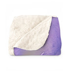 Siberian Husky Watercolor sherpa blanket by Tritan, folded