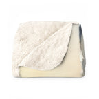Siberian Husky Watercolor sherpa blanket by Tritan, folded
