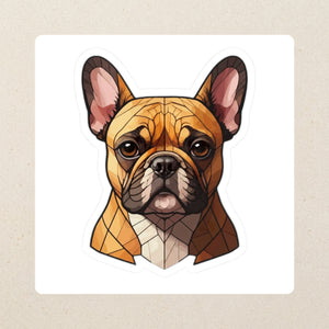 French Bulldog Low Poly Kiss-Cut Sticker, Geometric Dog Art, French Bulldog Lover Gift, Waterproof Vinyl