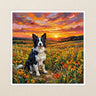 Border Collie Acrylic Kiss-Cut Sticker, Colorful Dog Art, Border Collie Lover Gift, Waterproof Vinyl