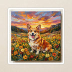 Corgi Acrylic vinyl sticker by Tritan, angled view