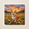 Corgi Acrylic Kiss-Cut Sticker, Colorful Dog Art, Corgi Lover Gift, Waterproof Vinyl