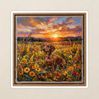 Dachshund Acrylic vinyl sticker by Tritan, angled view