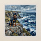 Rottweiler Acrylic vinyl sticker by Tritan, angled view