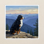 Bernese Mountain Dog Acrylic vinyl sticker by Tritan, angled view