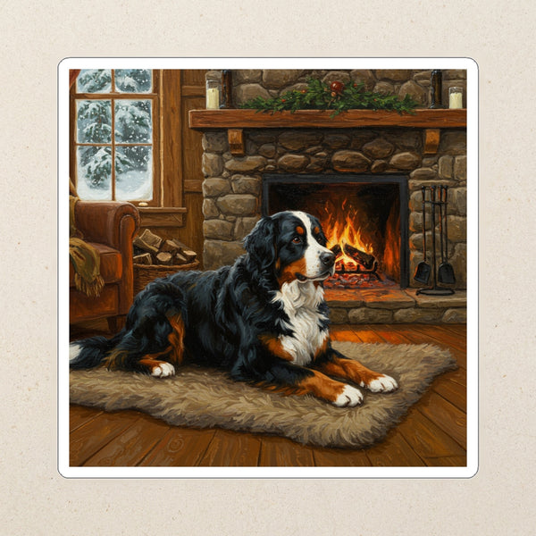 Bernese Mountain Dog Acrylic Kiss-Cut Sticker, Colorful Dog Art, Bernese Mountain Dog Lover Gift, Waterproof Vinyl