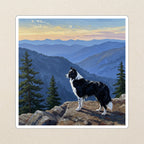 Border Collie Acrylic vinyl sticker by Tritan, angled view