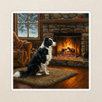 Border Collie Acrylic vinyl sticker by Tritan, angled view