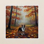 Boston Terrier Acrylic vinyl sticker by Tritan, angled view