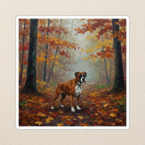 Boxer Acrylic Kiss-Cut Sticker, Colorful Dog Art, Boxer Lover Gift, Waterproof Vinyl