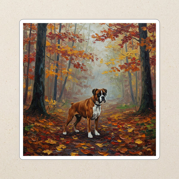 Boxer Acrylic Kiss-Cut Sticker, Colorful Dog Art, Boxer Lover Gift, Waterproof Vinyl