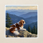 Cavalier King Charles Spaniel Acrylic vinyl sticker by Tritan, angled view