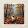 Corgi Acrylic Kiss-Cut Sticker, Colorful Dog Art, Corgi Lover Gift, Waterproof Vinyl