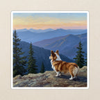 Corgi Acrylic vinyl sticker by Tritan, angled view