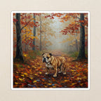 English Bulldog Acrylic vinyl sticker by Tritan, angled view