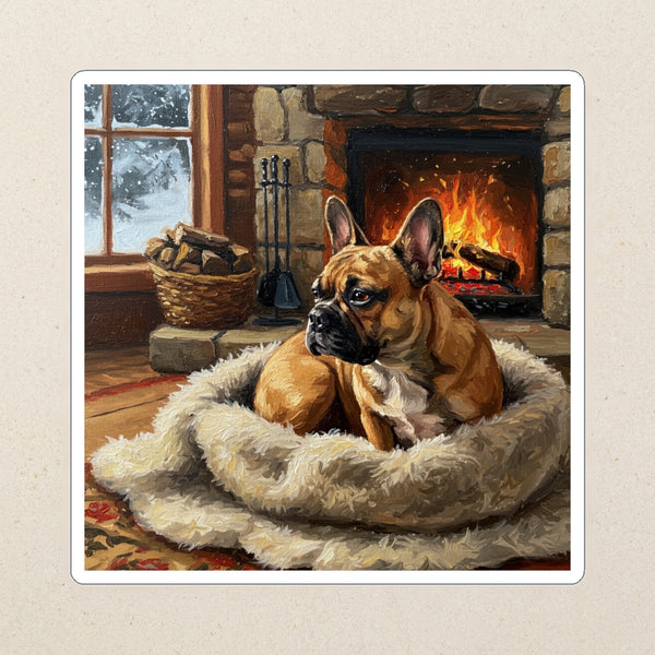 French Bulldog Acrylic Kiss-Cut Sticker, Colorful Dog Art, French Bulldog Lover Gift, Waterproof Vinyl