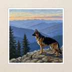 German Shepherd Acrylic vinyl sticker by Tritan, angled view