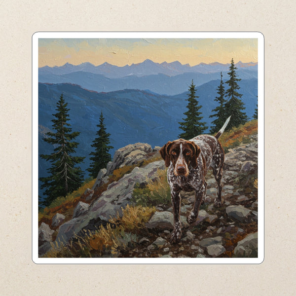 German Shorthaired Pointer Acrylic Kiss-Cut Sticker, Colorful Dog Art, German Shorthaired Pointer Lover Gift, Waterproof Vinyl