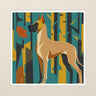 Great Dane Kiss-Cut Sticker, Retro Autumn Dog Art, Great Dane Lover Gift, Vinyl Sticker