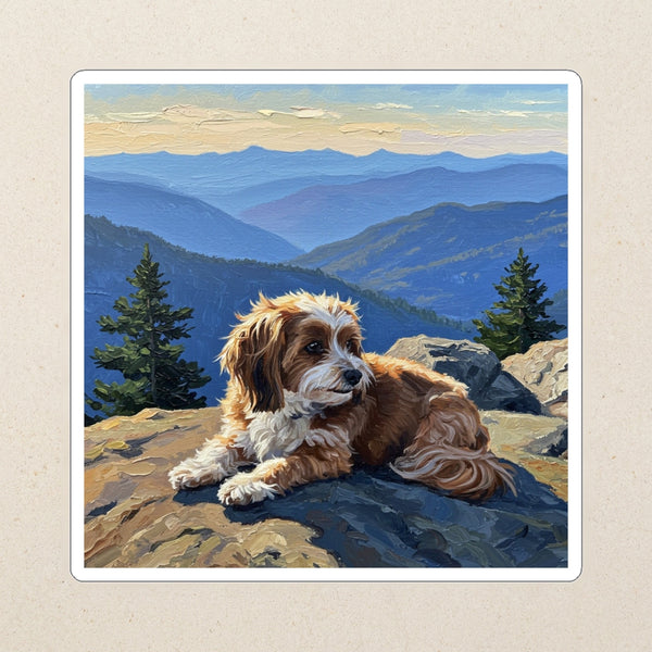 Havanese Acrylic Kiss-Cut Sticker, Colorful Dog Art, Havanese Lover Gift, Waterproof Vinyl