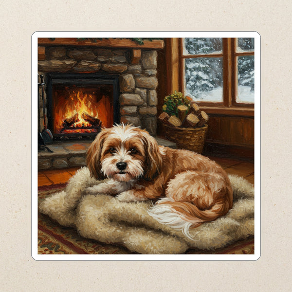 Havanese Acrylic Kiss-Cut Sticker, Colorful Dog Art, Havanese Lover Gift, Waterproof Vinyl