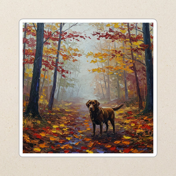 Labrador Retriever Acrylic Kiss-Cut Sticker, Colorful Dog Art, Labrador Retriever Lover Gift, Waterproof Vinyl