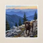 Labrador Retriever Acrylic vinyl sticker by Tritan, angled view