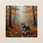 Miniature Schnauzer Acrylic vinyl sticker by Tritan, angled view