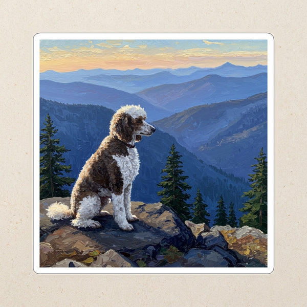 Poodle Acrylic Kiss-Cut Sticker, Colorful Dog Art, Poodle Lover Gift, Waterproof Vinyl