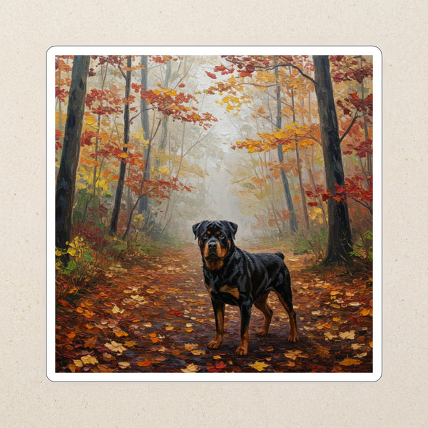Rottweiler Acrylic Kiss-Cut Sticker, Colorful Dog Art, Rottweiler Lover Gift, Waterproof Vinyl