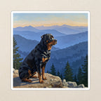 Rottweiler Acrylic vinyl sticker by Tritan, angled view