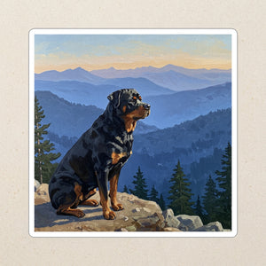 Rottweiler Acrylic Kiss-Cut Sticker, Colorful Dog Art, Rottweiler Lover Gift, Waterproof Vinyl