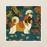 Shih Tzu Kiss-Cut Sticker, Retro Autumn Dog Art, Shih Tzu Lover Gift, Vinyl Sticker