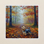 Yorkshire Terrier Acrylic vinyl sticker by Tritan, angled view