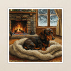 Dachshund Acrylic vinyl sticker by Tritan, angled view