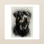 Rottweiler Charcoal vinyl sticker by Tritan, angled view