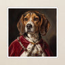 Beagle Kings & Queens Kiss-Cut Sticker, Regal Dog Art, Beagle Lover Gift, Waterproof Vinyl