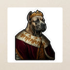 Cane Corso Kings & Queens vinyl sticker by Tritan, angled view