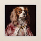 Cavalier King Charles Spaniel Kings & Queens vinyl sticker by Tritan, angled view