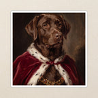 Labrador Retriever Kings & Queens vinyl sticker by Tritan, angled view