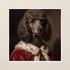 Poodle Kings & Queens vinyl sticker by Tritan, angled view