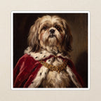 Shih Tzu Kings & Queens vinyl sticker by Tritan, angled view