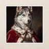 Siberian Husky Kings & Queens Kiss-Cut Sticker, Regal Dog Art, Siberian Husky Lover Gift, Vinyl Sticker