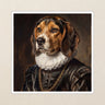 Beagle Royal Portrait Kiss-Cut Sticker, Regal Dog Art, Beagle Lover Gift, Vinyl Sticker