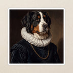 Bernese Mountain Dog Renaissance Royal vinyl sticker by Tritan, angled view